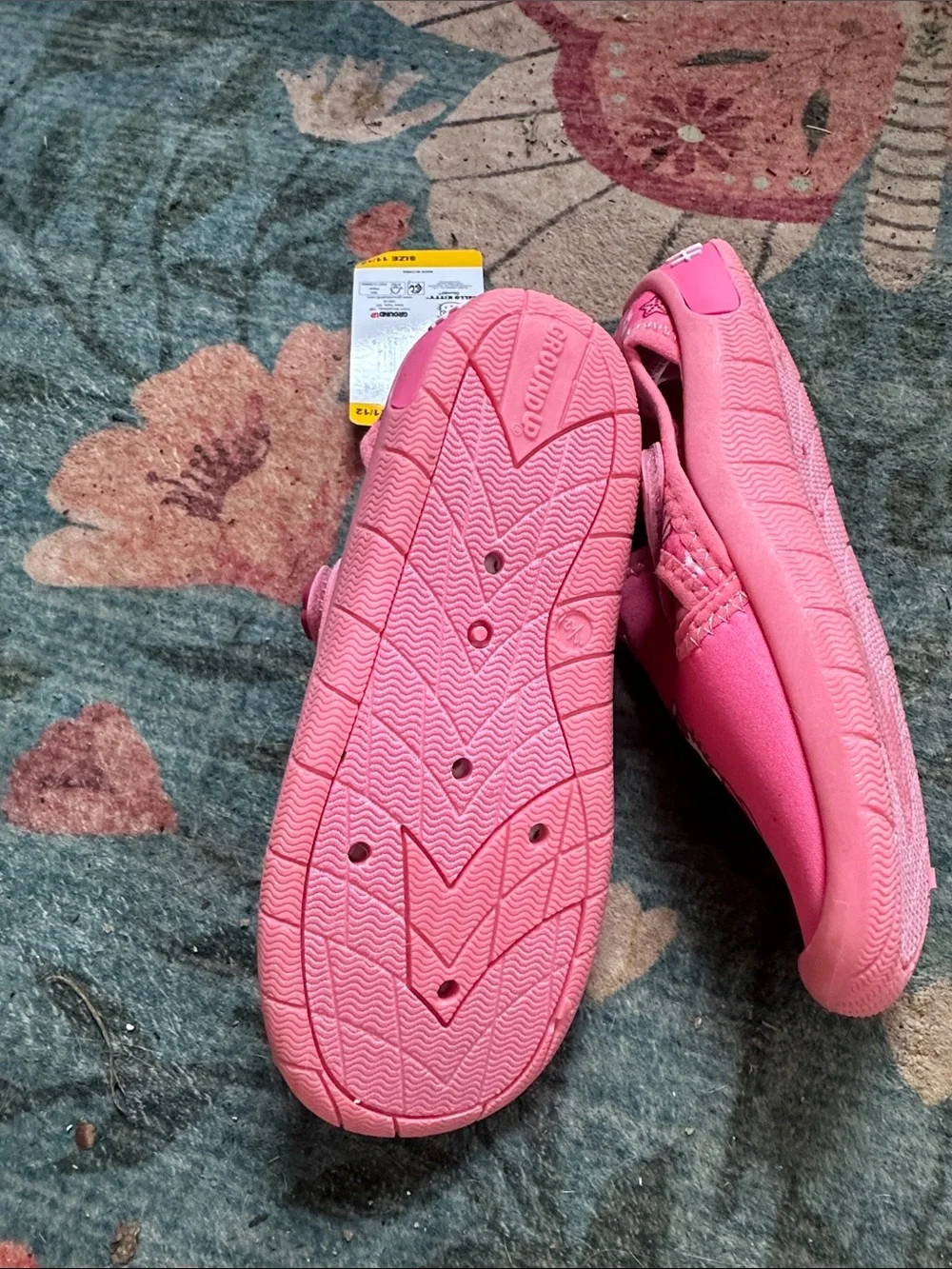 Hello Kitty Bright Pink Kids Water Shoes with Hook-and-Loop Straps